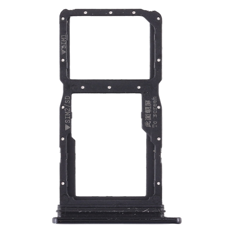 Black SIM Card Tray + Micro SD Card Tray for Huawei Nova 5i - Compatible Replacement Part