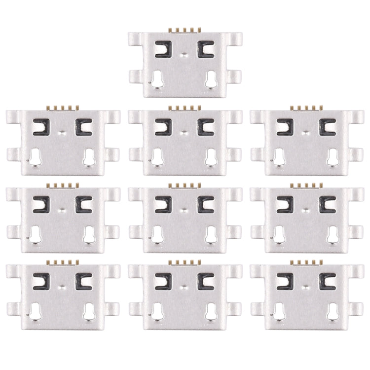 10 Pack of High-Quality Charging Port Connectors for Huawei Y6 - Ideal Replacement Parts