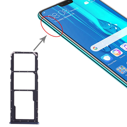 Black SIM Card Tray Set for Huawei Y9 (2019) - Includes SIM & Micro SD Card Trays, Replacement Parts