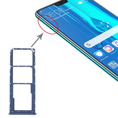 Blue SIM Card Tray + Micro SD Card Tray for Huawei Y9 (2019) / Enjoy 9 Plus - Replacement Parts