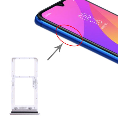 Xiaomi Mi CC9 SIM Card Tray & Micro SD Card Tray Replacement - Silver, Compatible & Fully Functional