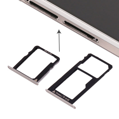 Huawei Honor 5X / GR5 Micro SIM & Nano SIM Card Tray + Micro SD Card Tray - Silver Replacement Part