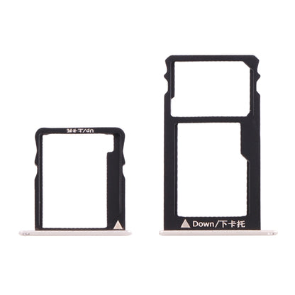 Huawei Honor 5X / GR5 Micro SIM & Nano SIM Card Tray + Micro SD Card Tray - Silver Replacement Part
