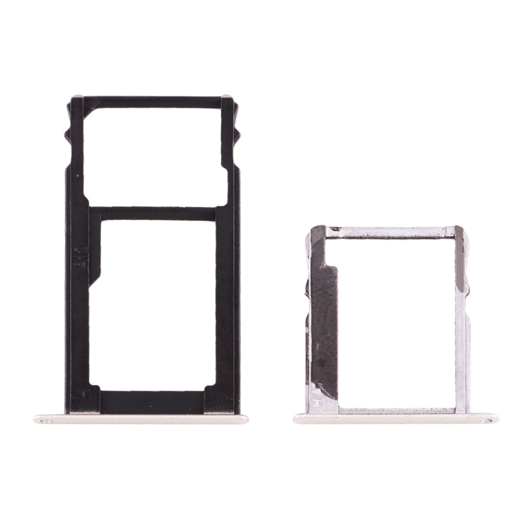 Huawei Honor 5X / GR5 Micro SIM & Nano SIM Card Tray + Micro SD Card Tray - Silver Replacement Part