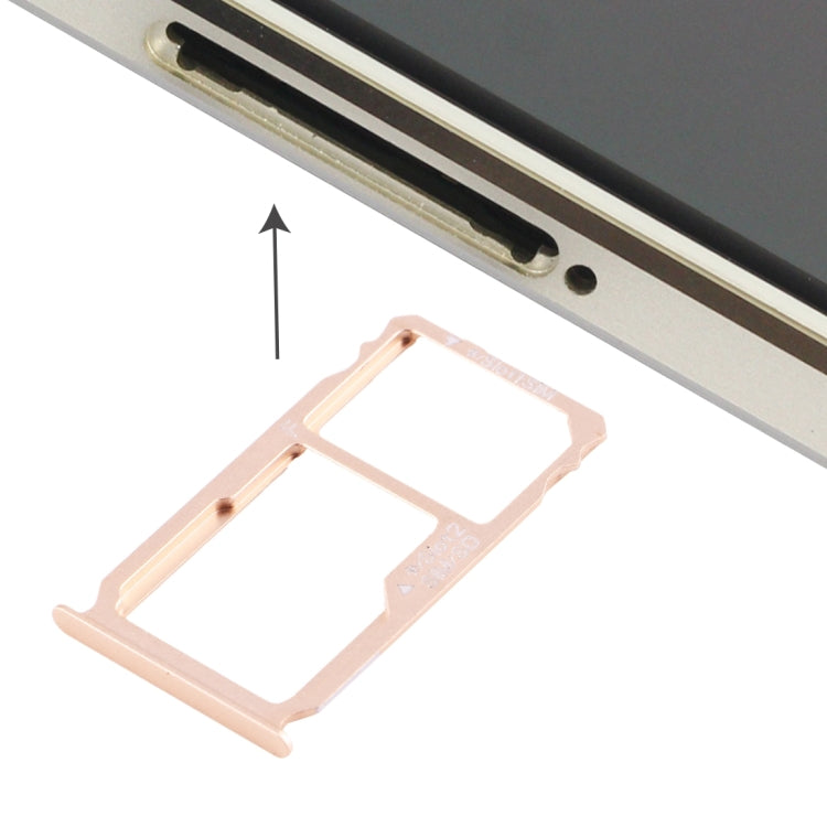 Gold Nano SIM and Micro SD Card Tray for Huawei Mate S - High Quality Replacement Part