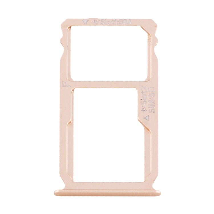 Gold Nano SIM and Micro SD Card Tray for Huawei Mate S - High Quality Replacement Part
