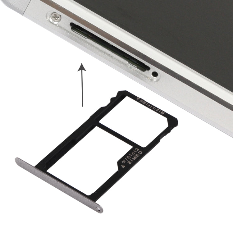 Huawei Honor 7 Grey Nano SIM Card Tray + Nano SIM/Micro SD Card Tray - High Quality Replacement Part