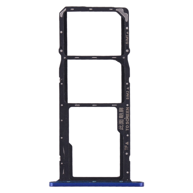 Huawei Y5 (2019) SIM Card Tray + Micro SD Card Tray Replacement - Blue - Fully Compatible & Tested