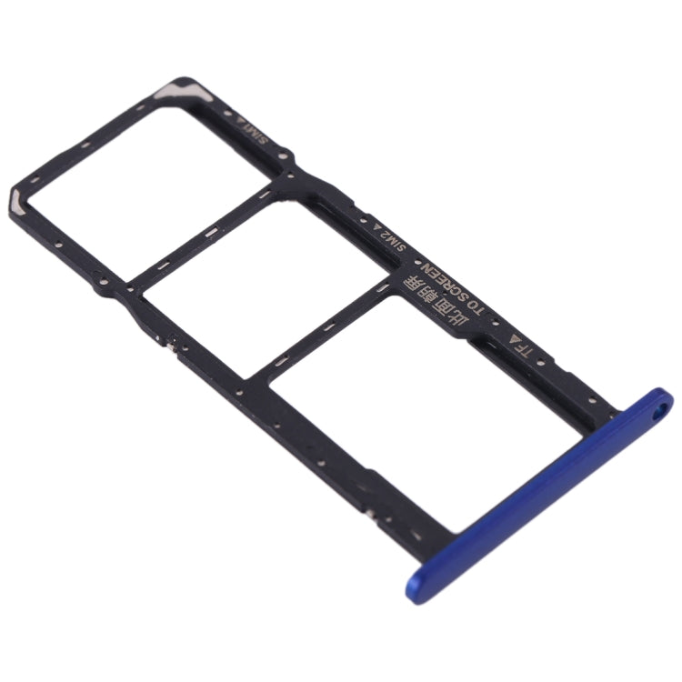 Huawei Y5 (2019) SIM Card Tray + Micro SD Card Tray Replacement - Blue - Fully Compatible & Tested