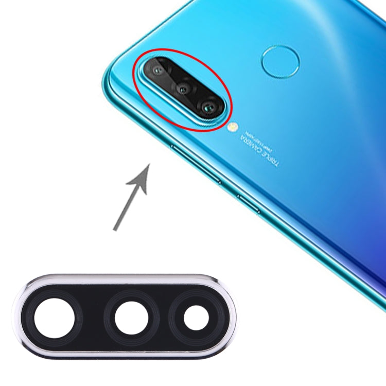 Huawei P30 Lite 48MP Camera Lens Cover Replacement - Silver, Perfect Fit & Quality Checked