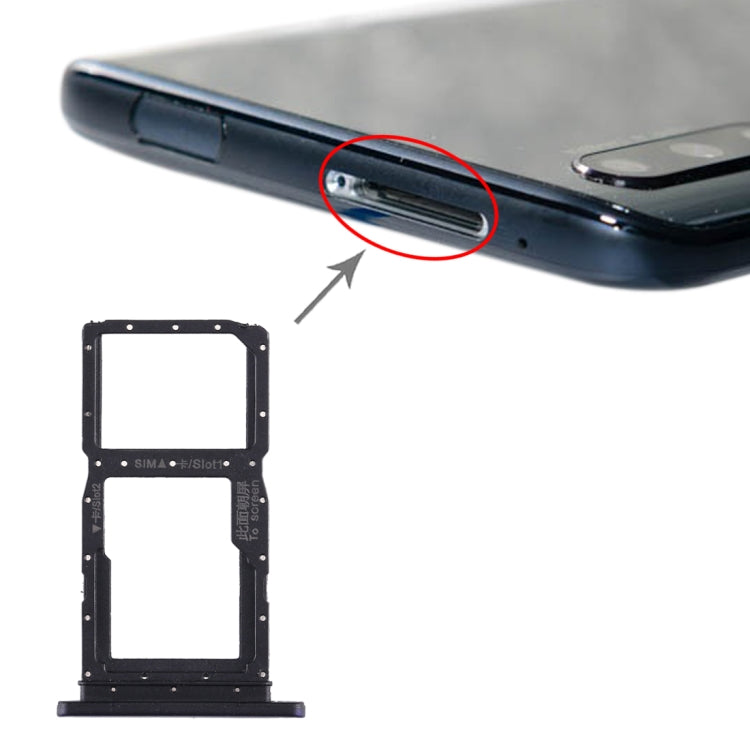 SIM Card Tray & Micro SD Card Tray for Huawei Honor 9X / 9X Pro (Dark Blue) - Replace Broken Parts