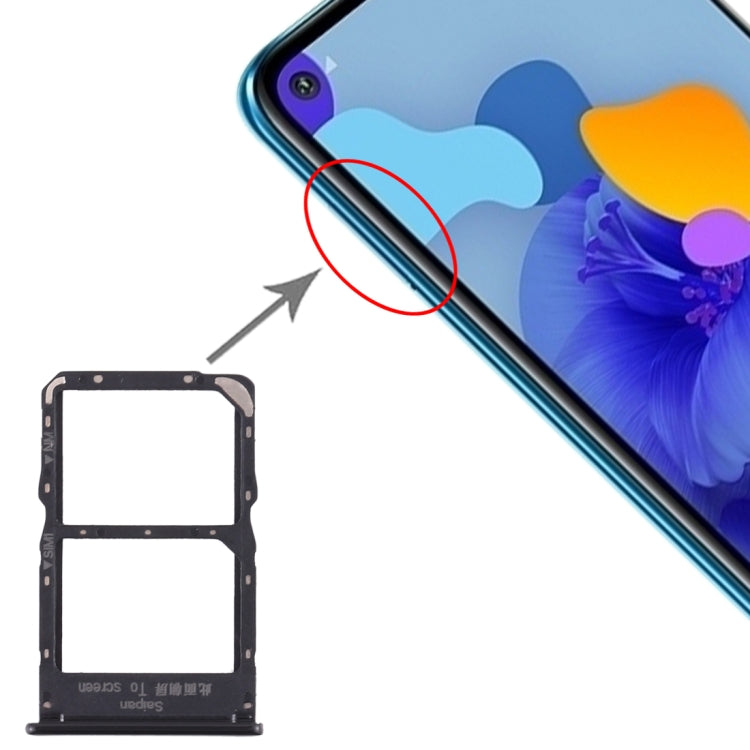 Black SIM & NM Card Tray for Huawei Mate 30 Lite - Replacement Part, Fully Compatible & Tested