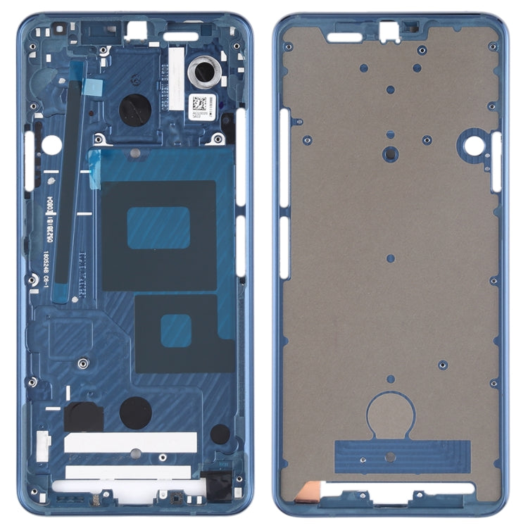 Blue Front Housing LCD Frame Bezel Plate Replacement for LG G7 ThinQ / G710 - Quality Checked