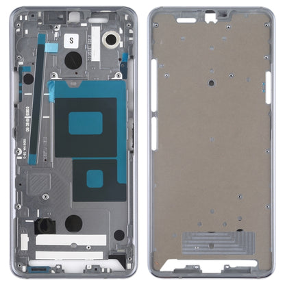 Silver LCD Frame Bezel Plate Replacement for LG G7 ThinQ / G710 - Restore Your Device's Appearance