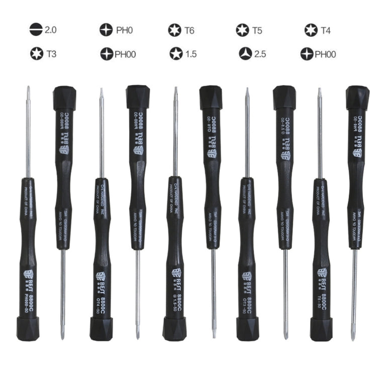 10-in-1 BST-8800C Precision Screwdriver Set - Durable Repair Tools Kit for Professional Device Maintenance