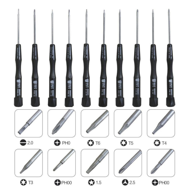 10-in-1 BST-8800C Precision Screwdriver Set - Durable Repair Tools Kit for Professional Device Maintenance