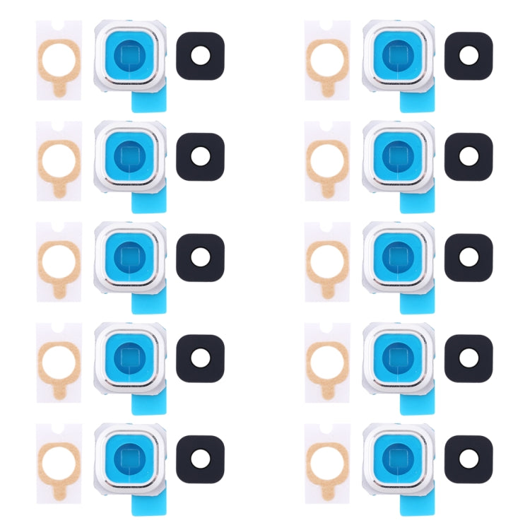 10pcs Back Camera Bezel & Lens Cover with Sticker for Galaxy S6 Edge + (G9280) - Replacement Parts