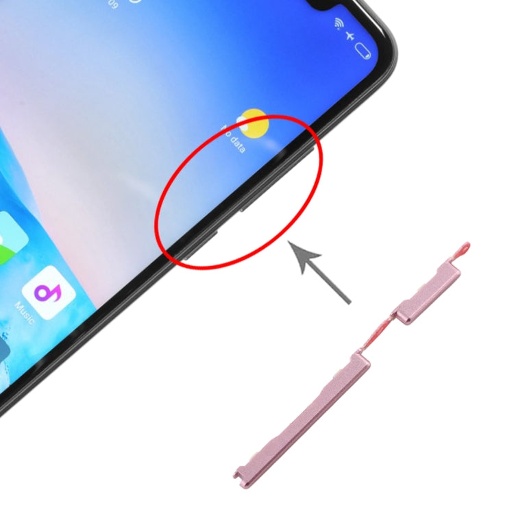 Replacement Side Keys (Power & Volume) for Xiaomi Redmi Note 6 Pro - Pink