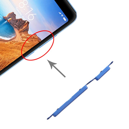 Replacement Side Keys (Power/Volume) for Xiaomi Redmi 7A - Blue, Fully Compatible and Checked