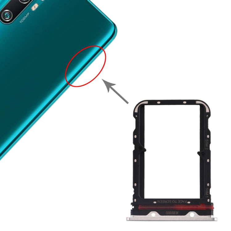 Xiaomi Mi CC9 Pro/Mi Note 10/Mi Note 10 Pro/Mi Note 10 Lite SIM Card Tray Replacement (White)