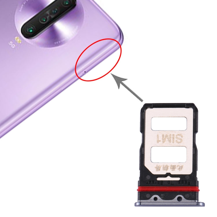 Xiaomi Redmi K30 Pro SIM Card Tray Replacement (Black) - Compatible, Quality Checked, Easy Installation