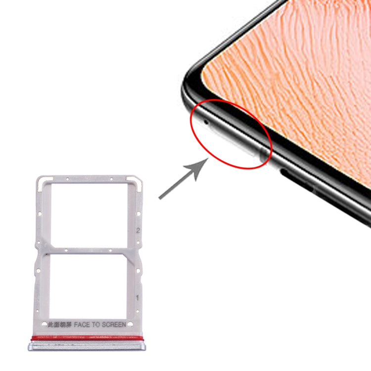 Xiaomi Redmi K30 5G SIM Card Tray Replacement (Silver) - Compatible, Professional Installation Recommended