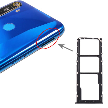 OPPO Realme 5 SIM Card Tray & Micro SD Card Tray Replacement (Black) - Compatible, Quality Checked