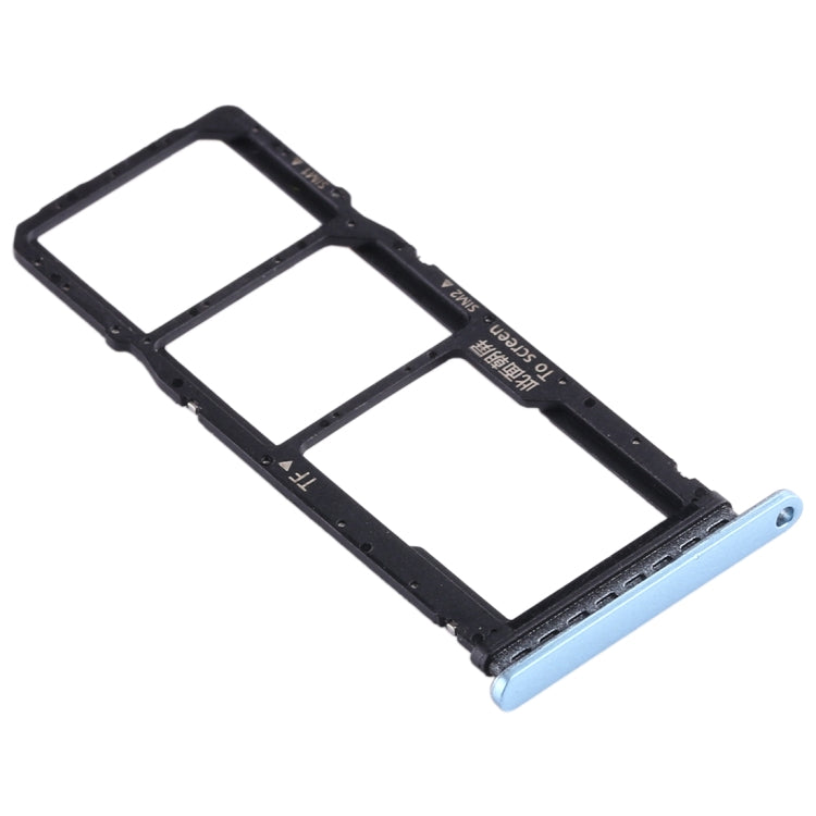 SIM Card Tray Set (Dual SIM + Micro SD) for Huawei Enjoy 10 / Honor Play 3 - Blue Replacement Part
