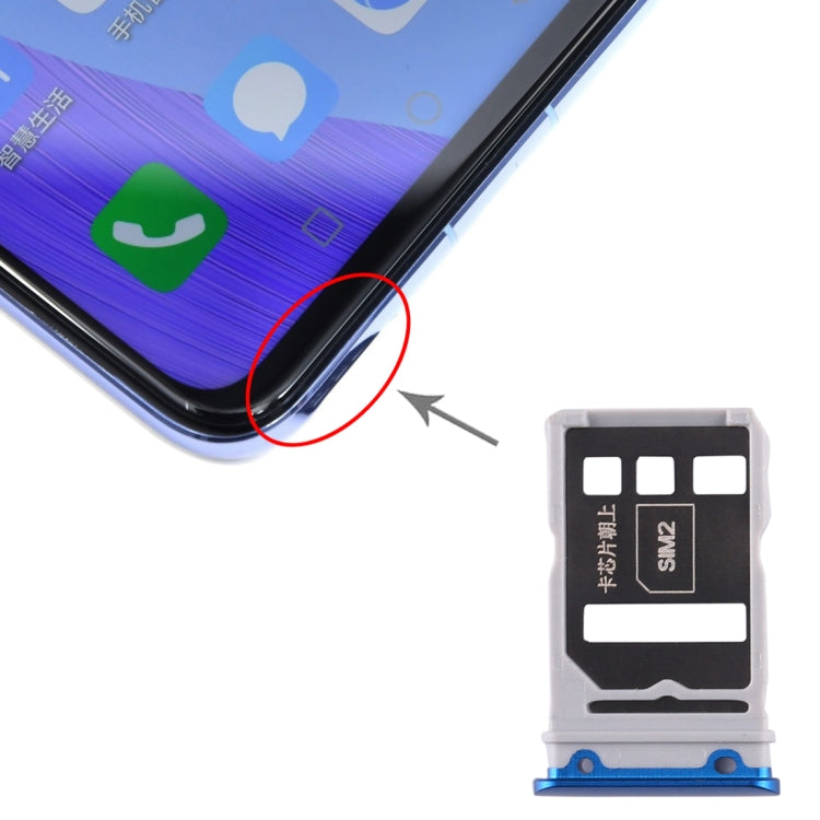 Dark Blue SIM Card Tray for Honor V30 Pro / V30 - Replacement Part, Fully Compatible & Tested