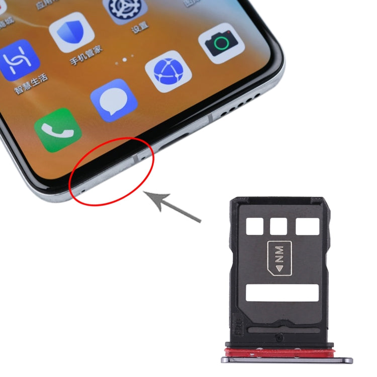 Grey SIM Card Tray & NM Card Tray for Huawei P40 - Replacement Part, Fully Compatible & Checked