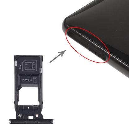 Sony Xperia XZ2 SIM Card Tray + Micro SD Card Tray Replacement (Black) - Fully Compatible, Professional Installation Recommended