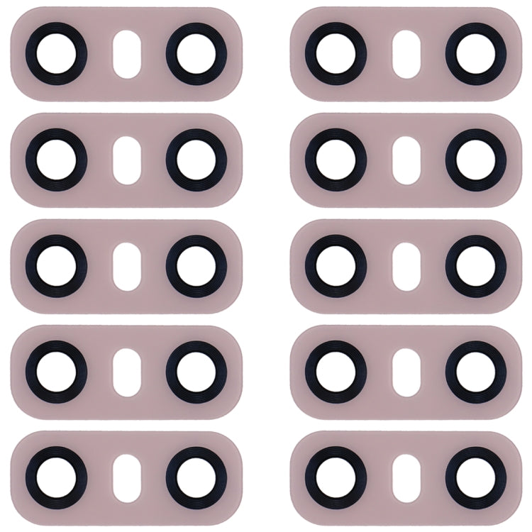 10 PCS LG G6 H870/H871/H872/LS993 Back Camera Lens with Adhesive (Glass, Pink) - Replacement Parts