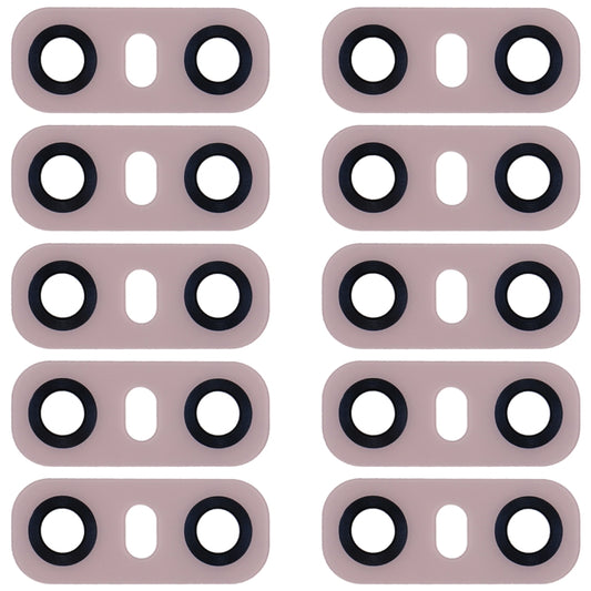 10 PCS LG G6 H870/H871/H872/LS993 Back Camera Lens with Adhesive (Glass, Pink) - Replacement Parts