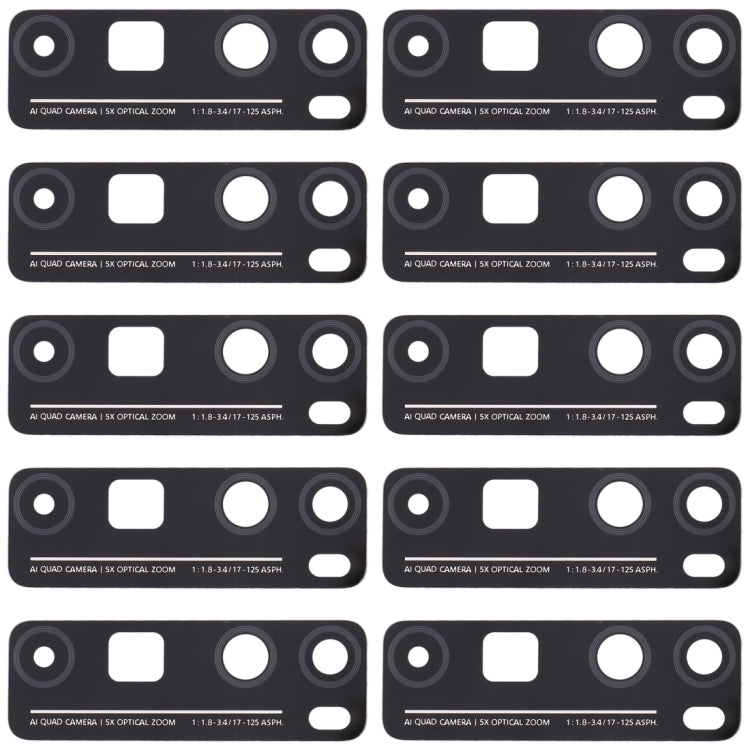 Huawei Nova 7 Pro 5G - 10pcs Replacement Back Camera Lens (Black) - Compatible & Tested Quality
