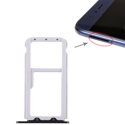 SIM Card Tray + Micro SD Card Tray for Huawei Honor V9 - Replacement Part (Black)