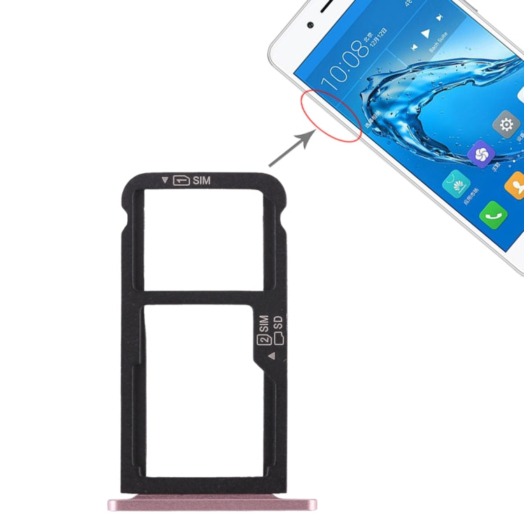 Huawei Enjoy 6s SIM Card Tray & Micro SD Card Tray Replacement - Pink, Checked & Ready for Installation