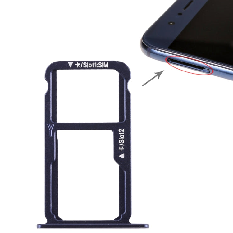 SIM Card Tray & Micro SD Card Tray for Huawei Honor 8 - Replacement Part (Blue)