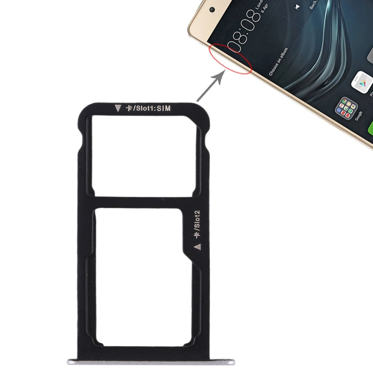 Huawei P9 Lite SIM Card Tray + Micro SD Card Tray Replacement (Silver) - Compatible & Tested
