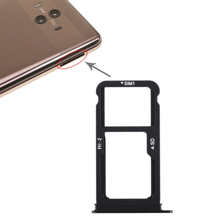 Huawei Mate 10 SIM Card Tray & Micro SD Card Tray - Replacement Part (Black)