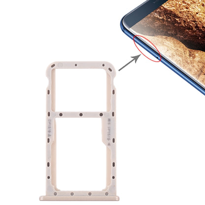 Gold SIM Card Tray + Micro SD Card Tray for Huawei Maimang 6 / Mate 10 Lite - Replacement Part