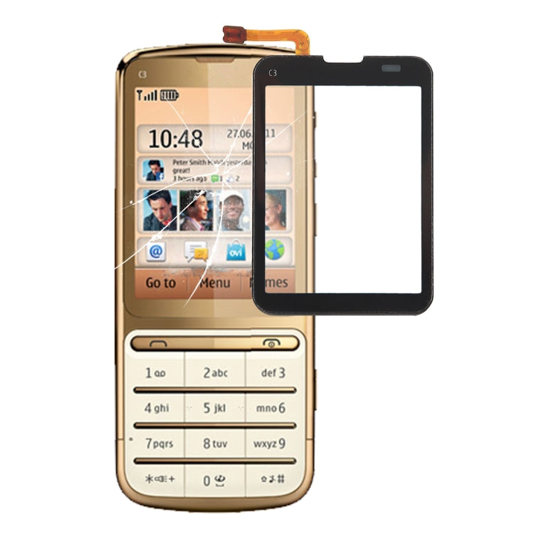 Nokia C3-01 Replacement Touch Panel (Black) - High-Quality Screen Repair Part for Your Device