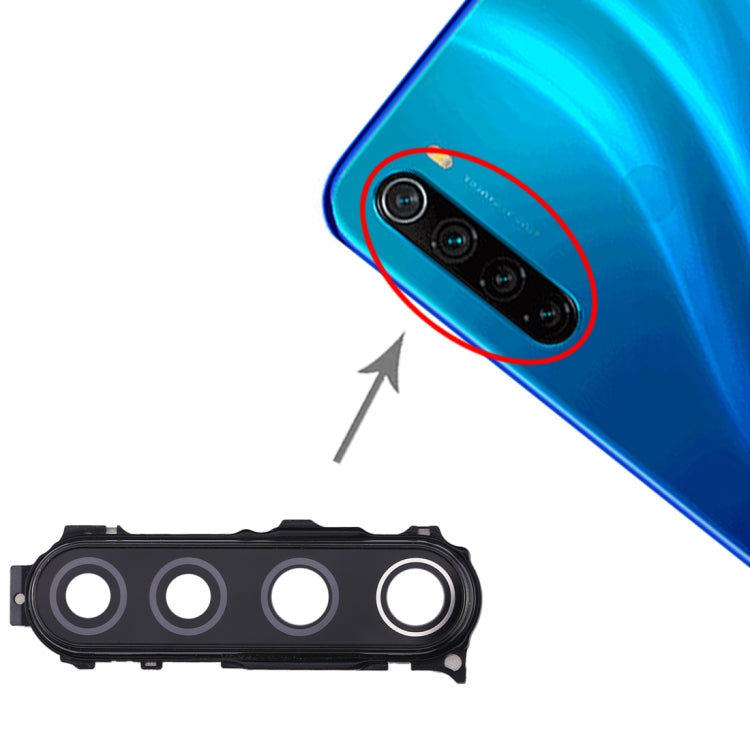Xiaomi Redmi Note 8 Camera Lens Cover Replacement - Black, Perfect Fit & Quality Checked