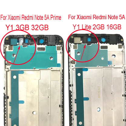 White Front Housing LCD Frame Bezel for Xiaomi Redmi Note 5A Prime / Y1 - Replacement Part