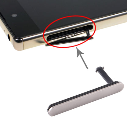Dustproof SIM Card & Micro SD Card Cap for Sony Xperia Z5 Premium - Replacement (Silver)