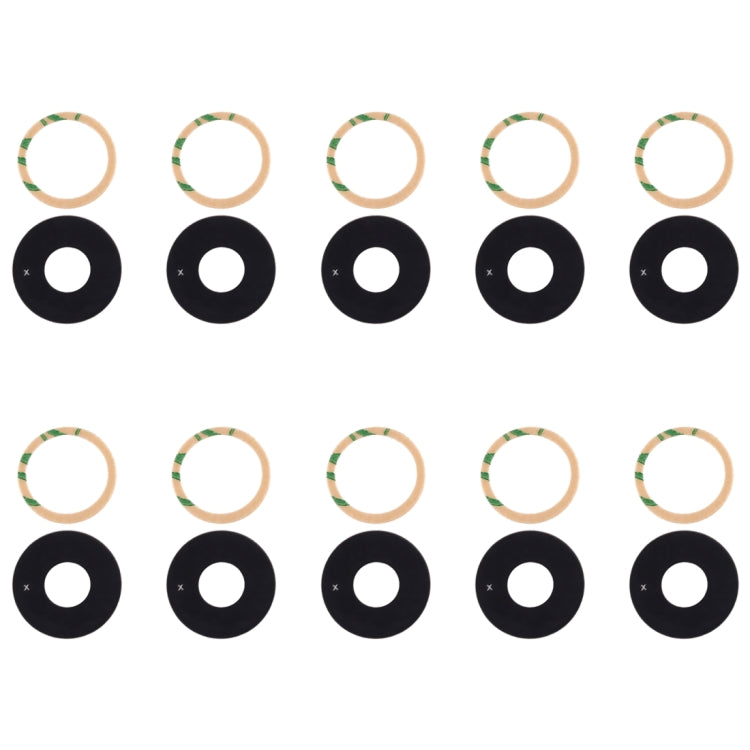 10 PCS Back Camera Lens Covers & Adhesives for Xiaomi Mi Mix 2 - Replacement Parts for Repair