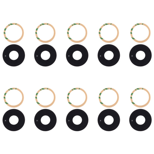 10 PCS Back Camera Lens Covers & Adhesives for Xiaomi Mi Mix 2 - Replacement Parts for Repair