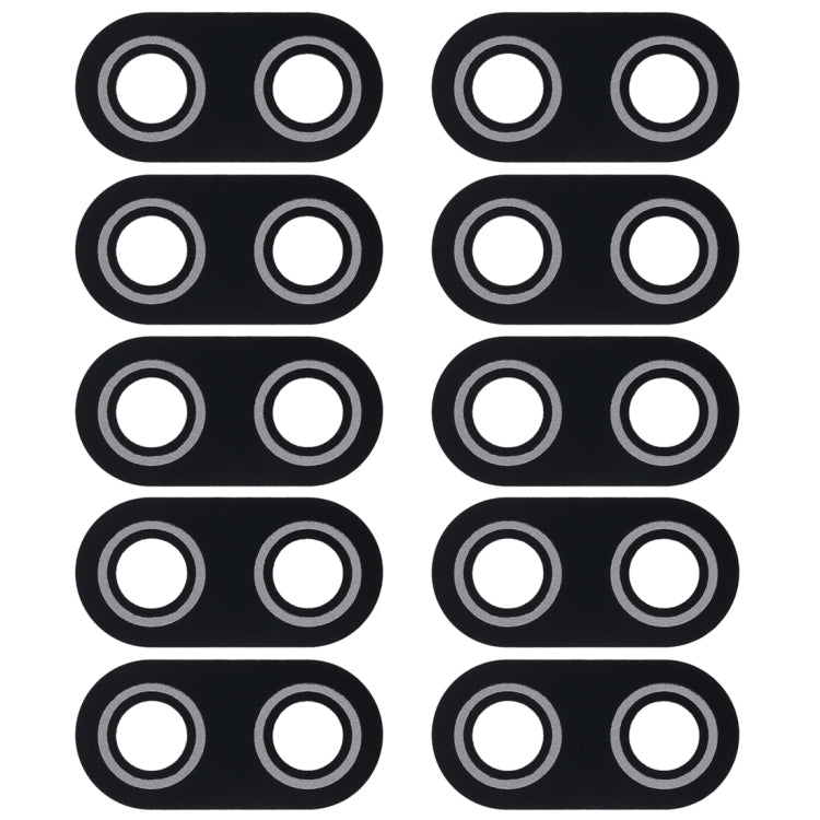 10-Pack Back Camera Lens Cover for Asus ZenFone 3 Deluxe ZS570KL, Max Plus (M1) X018DC, Pegasus 4s, ZB570TL (Black)