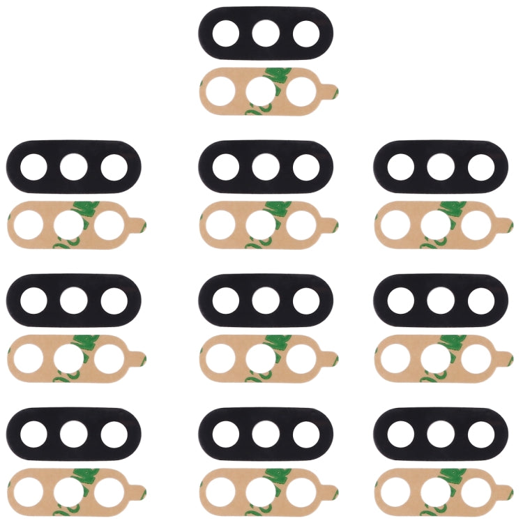 10 PCS Replacement Back Camera Lens & Adhesive for Xiaomi Mi 6X / A2 (Black) - Quality Checked