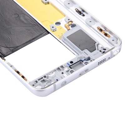 White Middle Frame Bezel Replacement for Samsung Galaxy Note 5 / N9200 - Perfect Fit & Quality Checked