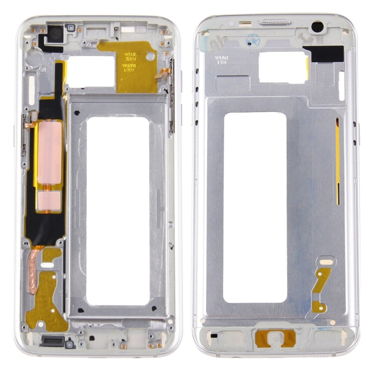 High-Quality Silver Front Housing LCD Frame Bezel Plate Replacement for Samsung Galaxy S7 Edge / G935
